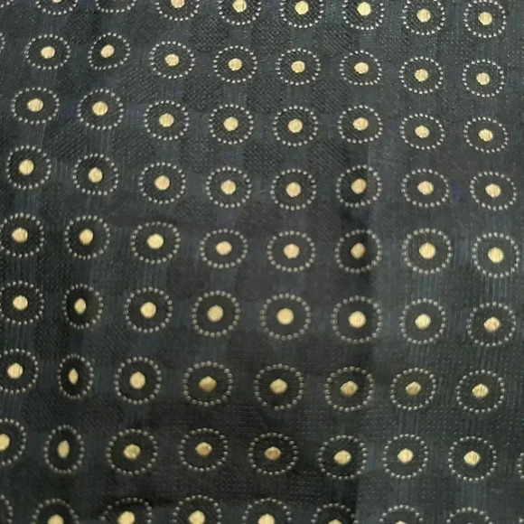 Ben Sherman Silk Blend Blue Gold Dot Pocket  Square Handkerchief - Picture 2 of 4